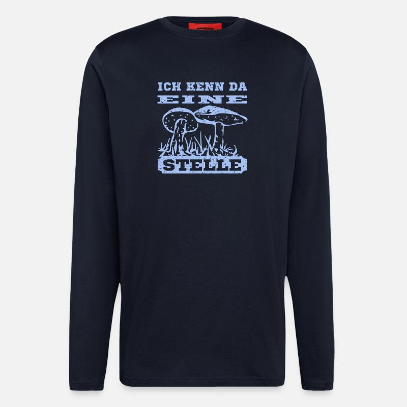 Pilz Design mit Spruch - Langarmshirt - made by SPREAD  - DARK NAVY
