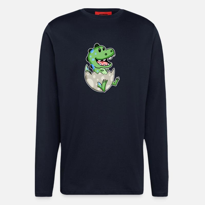 Dinosaur Egg Dino Motif - Longsleeve - made by SPREAD  - DARK NAVY