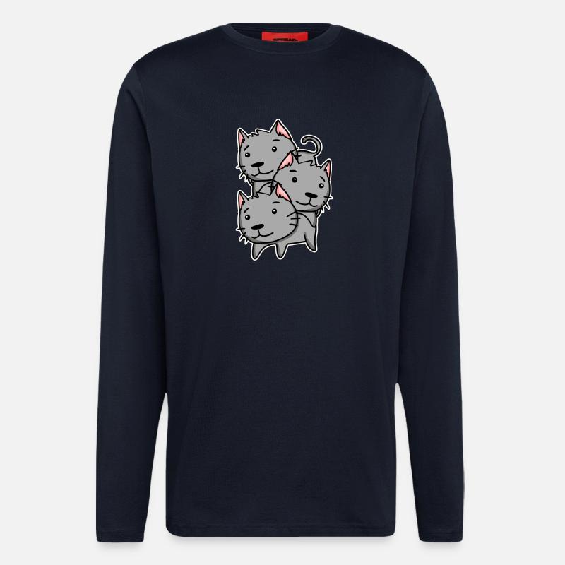 Cute cats - Longsleeve - made by SPREAD - DARK NAVY