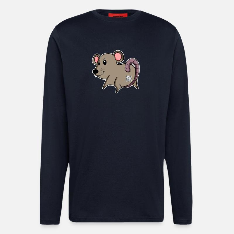 Maus Arsch - Maus Hintern - Langarmshirt - made by SPREAD  - DARK NAVY