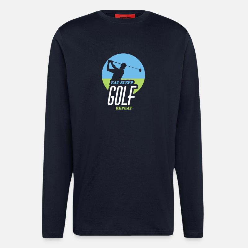 Eating, Sleeping, Golfing, Repeating - Longsleeve - made by SPREAD  - DARK NAVY