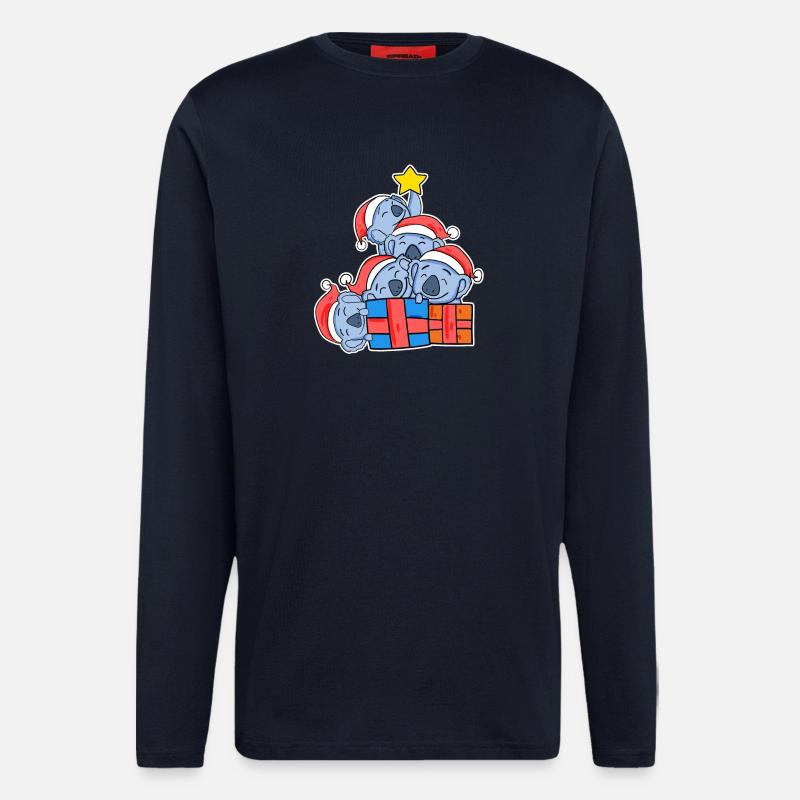 Weihnachten Weihnachtsbaum Koala - Koalas - Langarmshirt - made by SPREAD - DARK NAVY