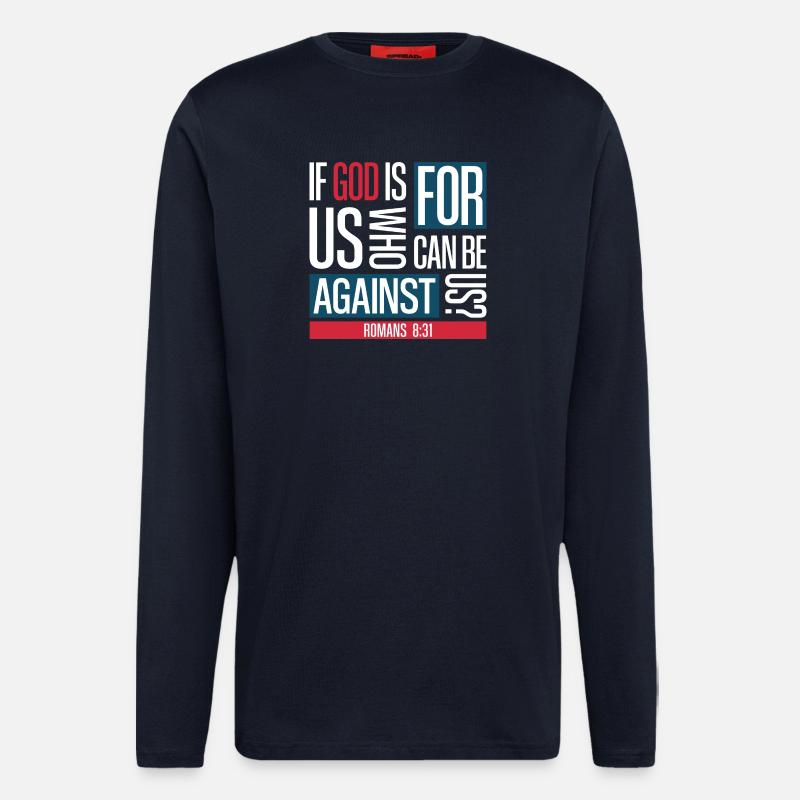 God for us (dark) - Longsleeve - made by SPREAD  - DARK NAVY