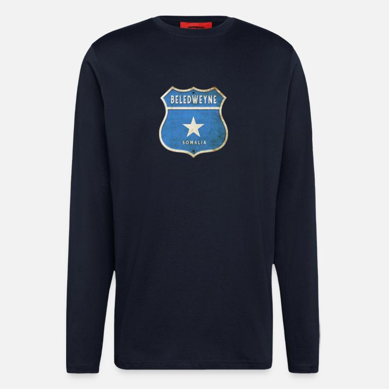 Beledweyne Somalia Crest Flag Design - Longsleeve - made by SPREAD  - DARK NAVY
