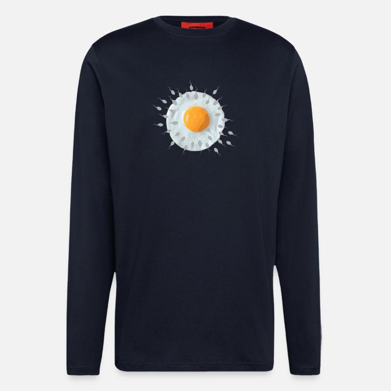 Breakfast egg - Longsleeve - made by SPREAD  - DARK NAVY
