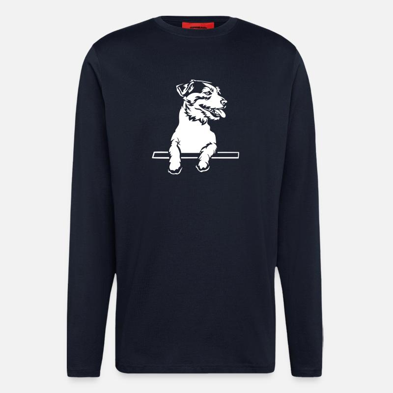Jack Russell Terrier "Black Edition" - Longsleeve - made by SPREAD  - DARK NAVY