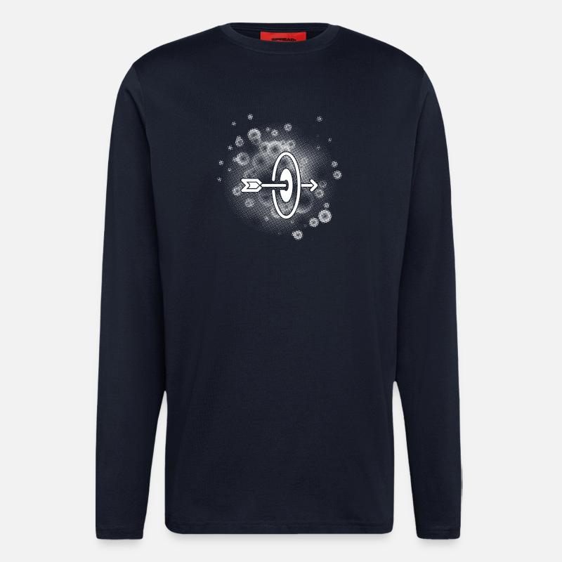 Arrow with dots background - Longsleeve - made by SPREAD  - DARK NAVY