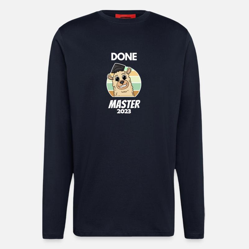 Master 2023 - Manches longues bio décontracté fabriqué en UE - DARK NAVY