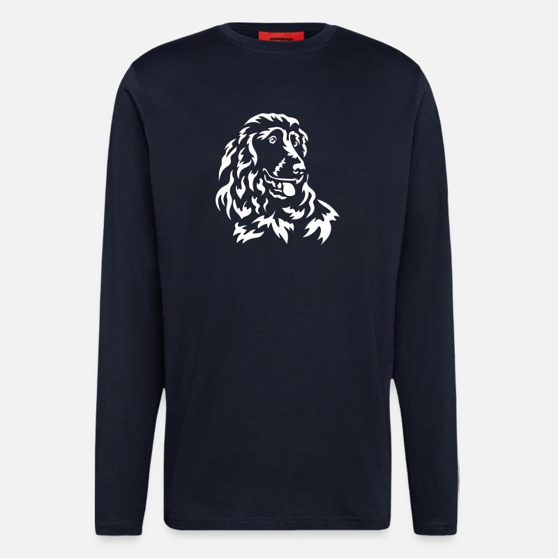 Cocker Spaniel Kopf "Black Edition" - Langarmshirt - made by SPREAD  - DARK NAVY