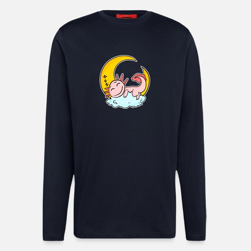 Sleeping axolotl - Longsleeve - made by SPREAD  - DARK NAVY