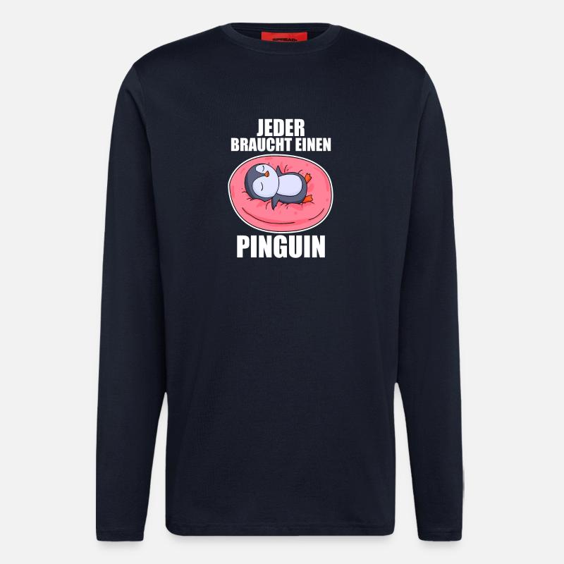 Pinguin Pinguine - Langarmshirt - made by SPREAD - DARK NAVY