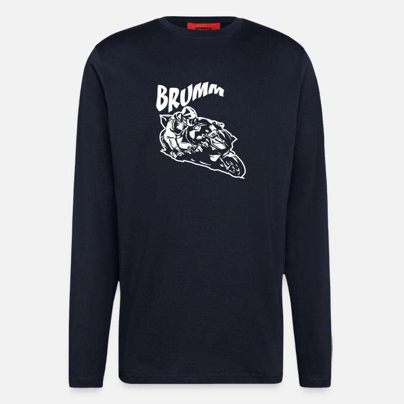 Brumm Biker White - Langarmshirt - made by SPREAD  - DARK NAVY