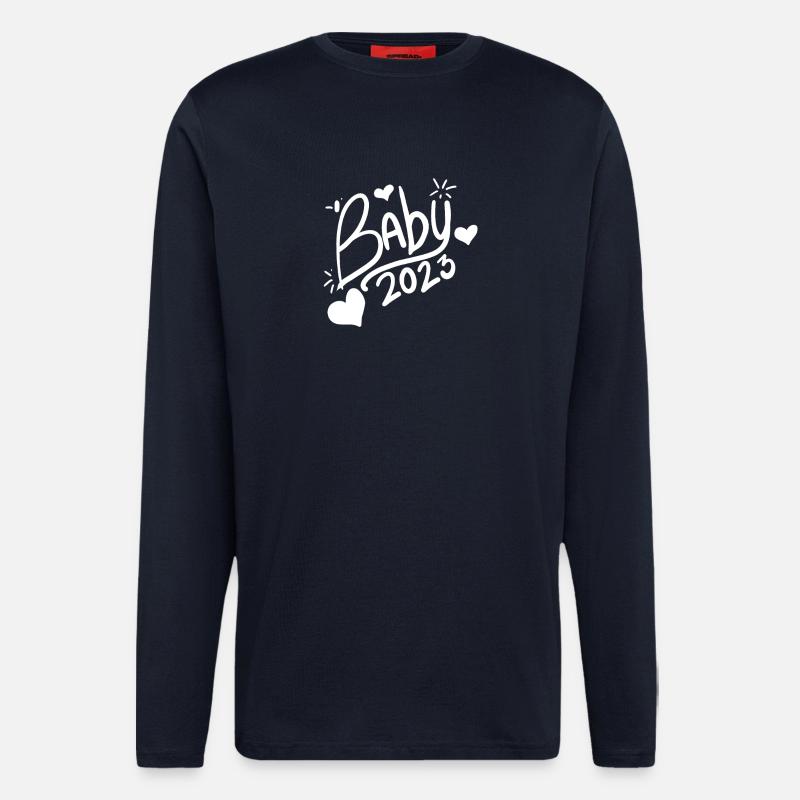 Bébé 2023 - Naissance enceinte - Manches longues bio décontracté fabriqué en UE - DARK NAVY