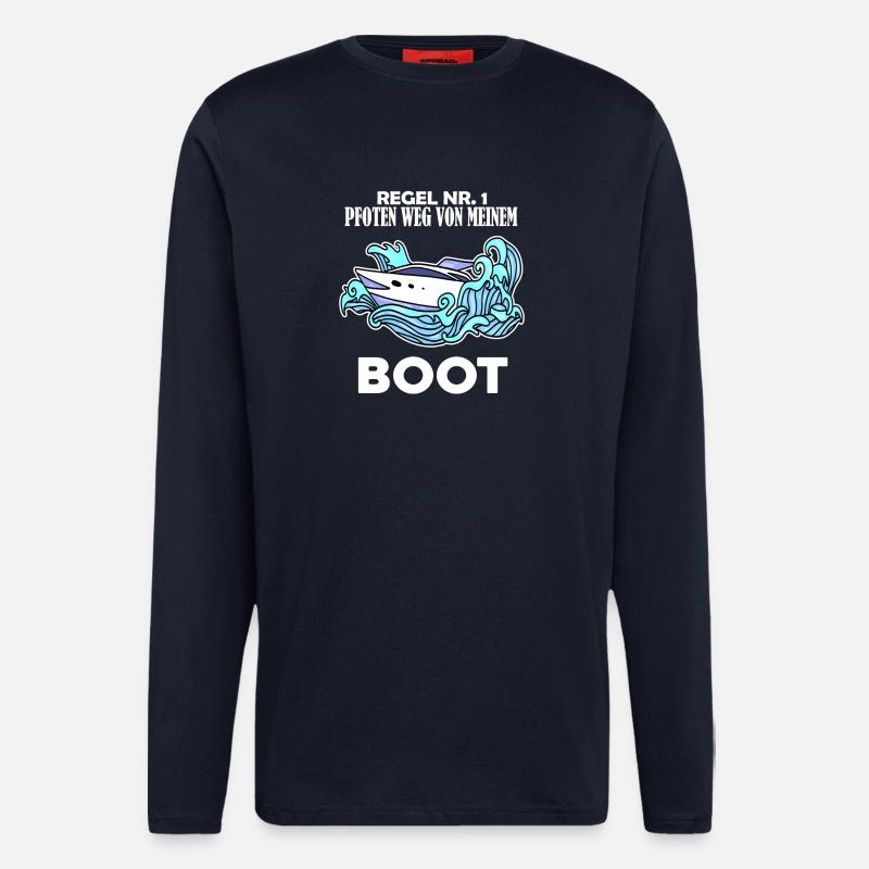 Boote Motorboot - Langarmshirt - made by SPREAD  - DARK NAVY