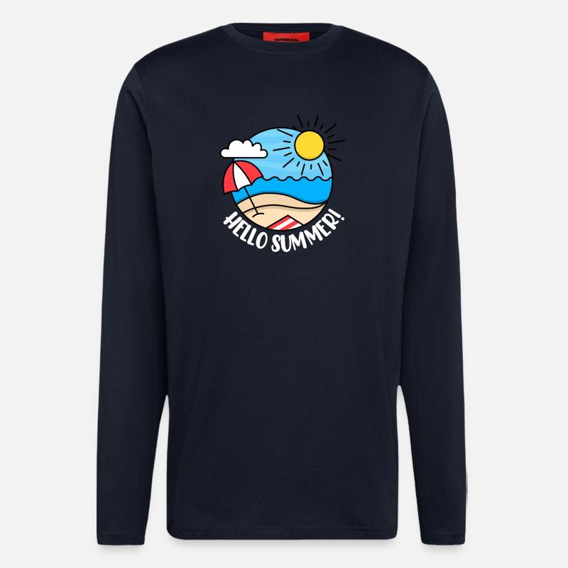 Hello Summer 2 (dark) - Longsleeve - made by SPREAD  - DARK NAVY