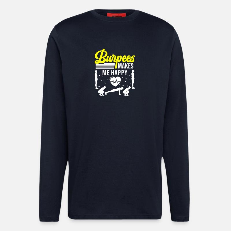 Burpees makes me happy - Longsleeve - made by SPREAD  - DARK NAVY