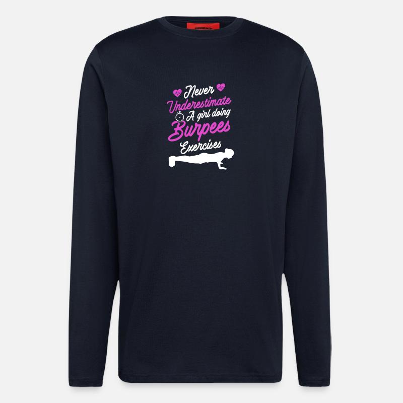 Burpees Design - Langarmshirt - made by SPREAD  - DARK NAVY
