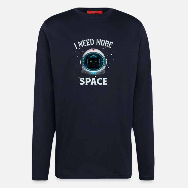 J’ai besoin de plus d’espace - Manches longues bio décontracté fabriqué en UE - DARK NAVY