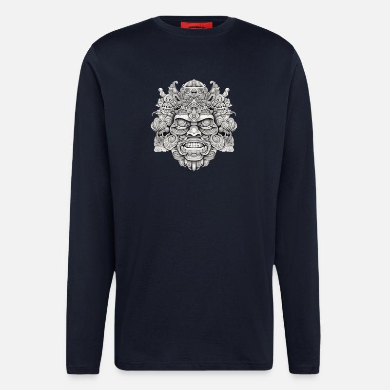 Psychedelic head - Longsleeve - made by SPREAD  - DARK NAVY