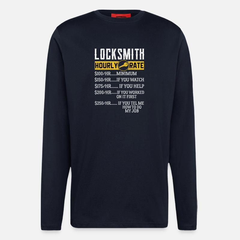 Locksmith Hourly rates Locksmith - Longsleeve - made by SPREAD  - DARK NAVY