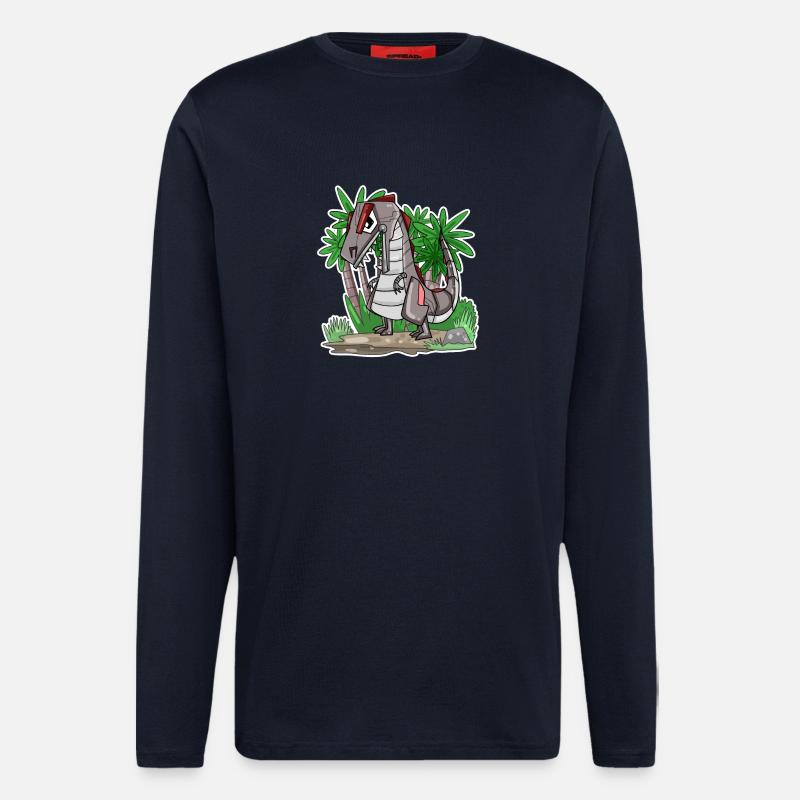 Robot Dino Dinosaur - Longsleeve - made by SPREAD  - DARK NAVY