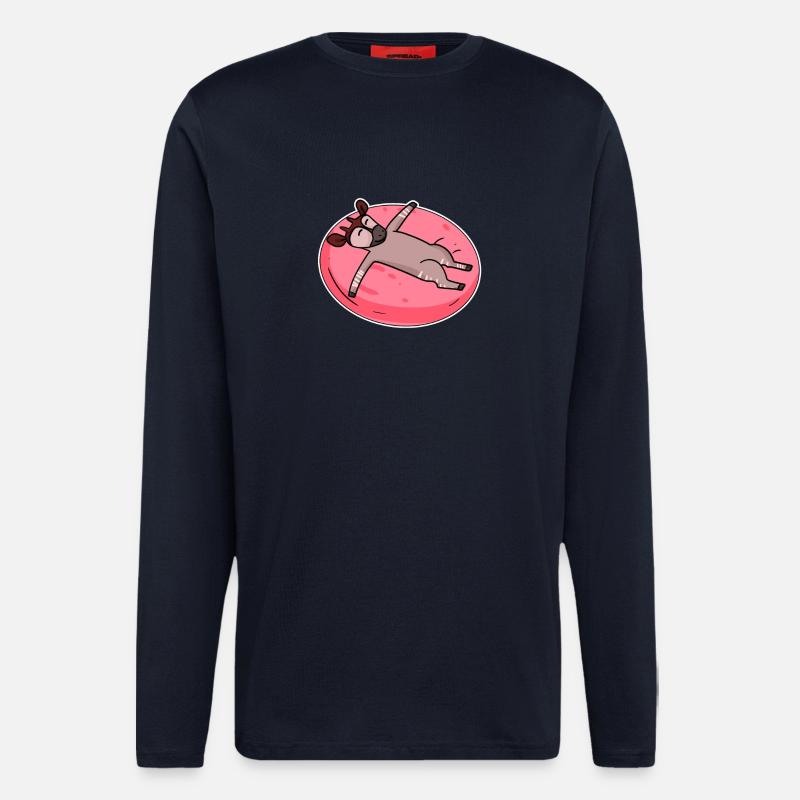 Schlafendes Okapi Waldgiraffe - Langarmshirt - made by SPREAD - DARK NAVY