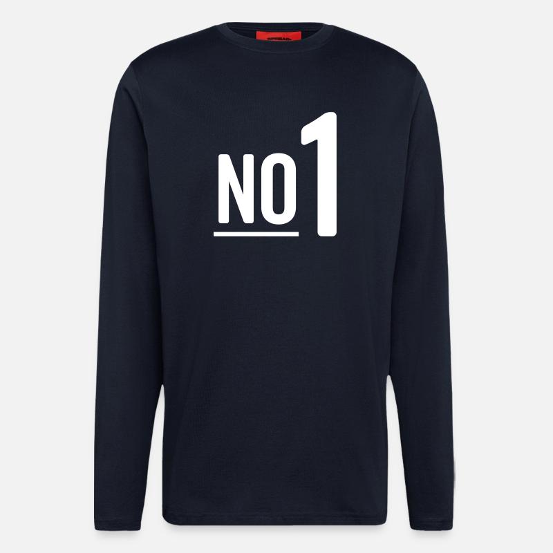 No 1 - Nummer eins - Langarmshirt - made by SPREAD  - DARK NAVY