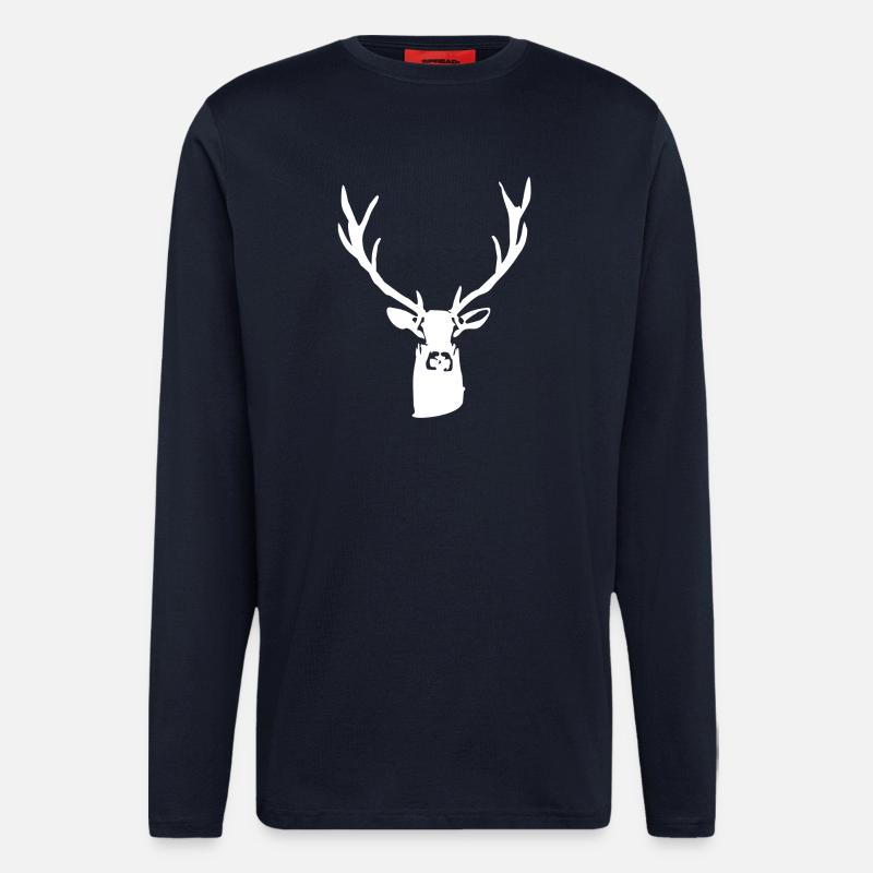 Edler Hirsch - Langarmshirt - made by SPREAD  - DARK NAVY