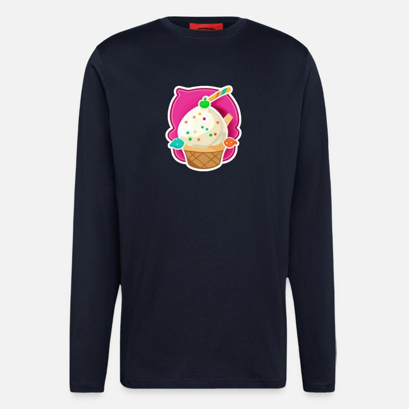 Eis, Eiscreme - Langarmshirt - made by SPREAD  - DARK NAVY