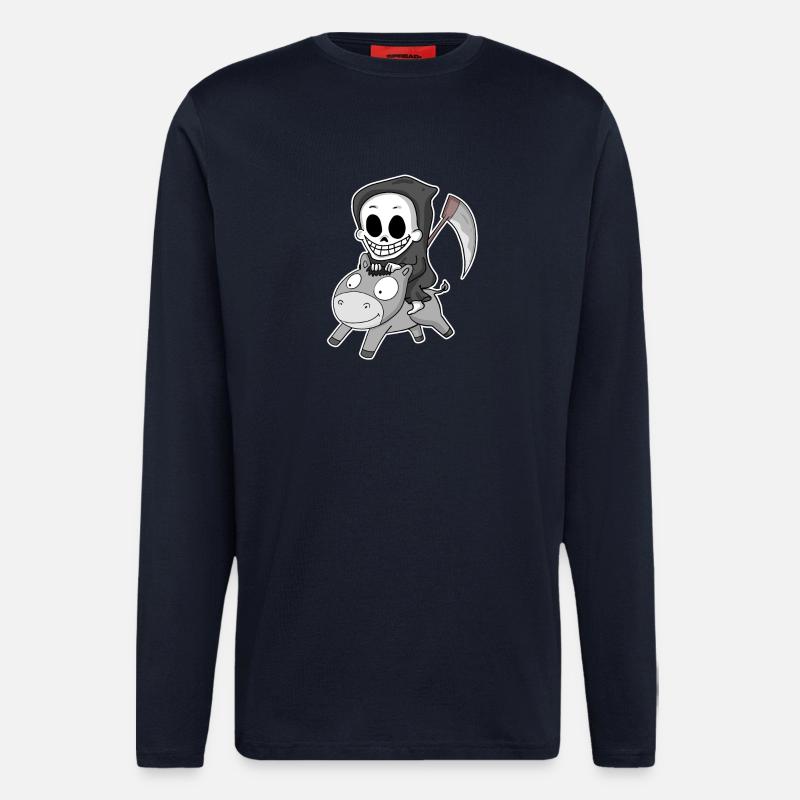 Sensenmann Esel - Langarmshirt - made by SPREAD  - DARK NAVY