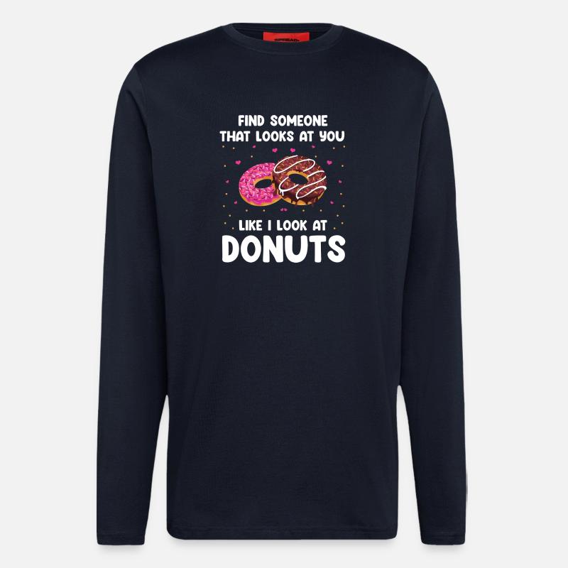 Donuts Love Design - Langarmshirt - made by SPREAD - DARK NAVY