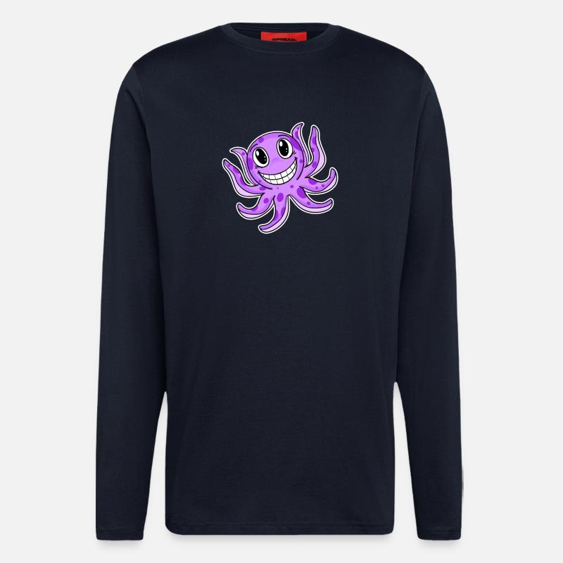 Octopus Squid - Longsleeve - made by SPREAD  - DARK NAVY