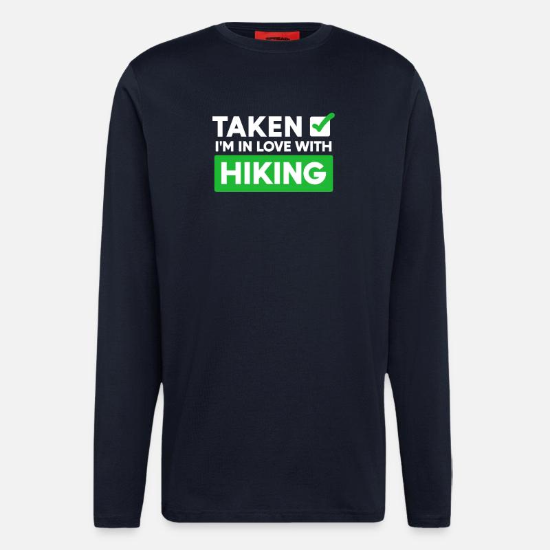 Wanderer Statement Wanderung Wandern Bergwandern - Langarmshirt - made by SPREAD - DARK NAVY
