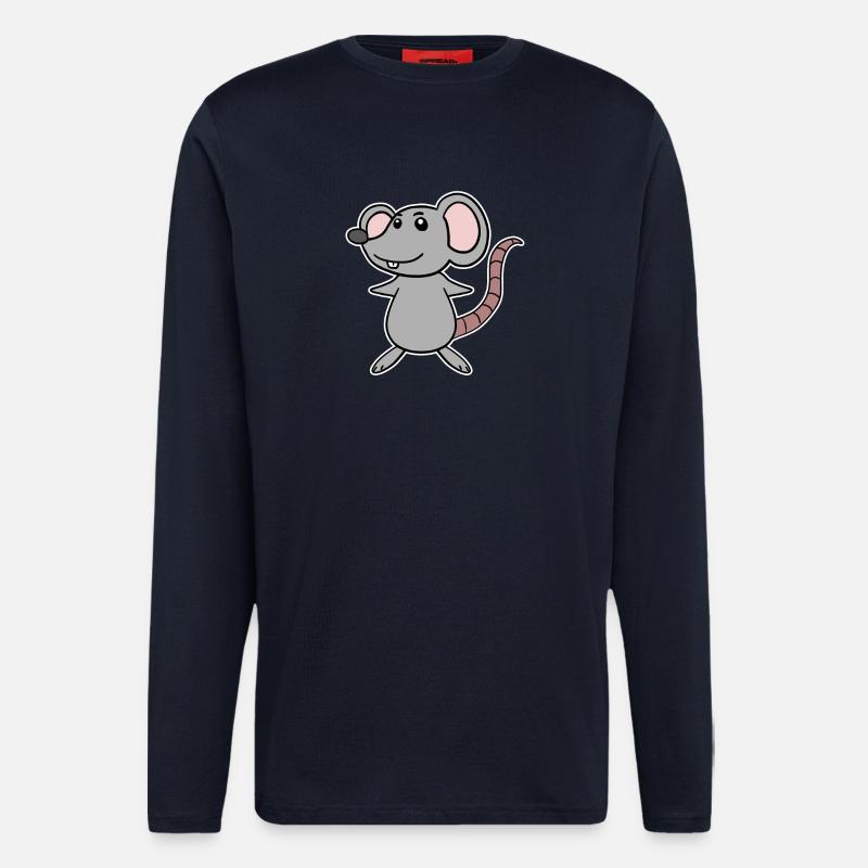 Mouse Cartoon - Longsleeve - made by SPREAD - DARK NAVY