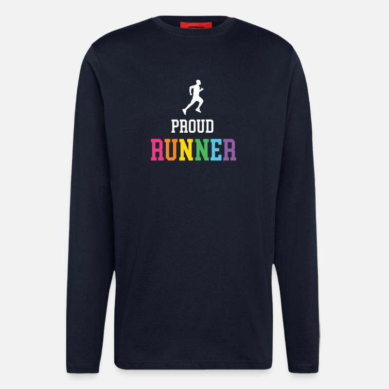 Stolze LGBT-Läuferin - Langarmshirt - made by SPREAD  - DARK NAVY