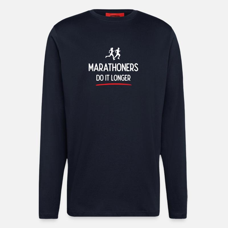 Marathoners Do It Longer - Longsleeve - made by SPREAD  - DARK NAVY