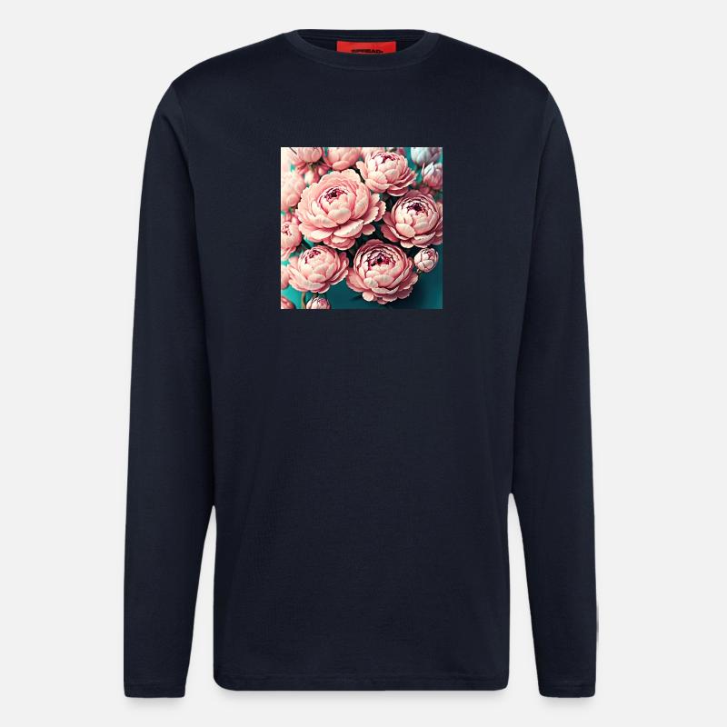 Blumen - Langarmshirt - made by SPREAD  - DARK NAVY