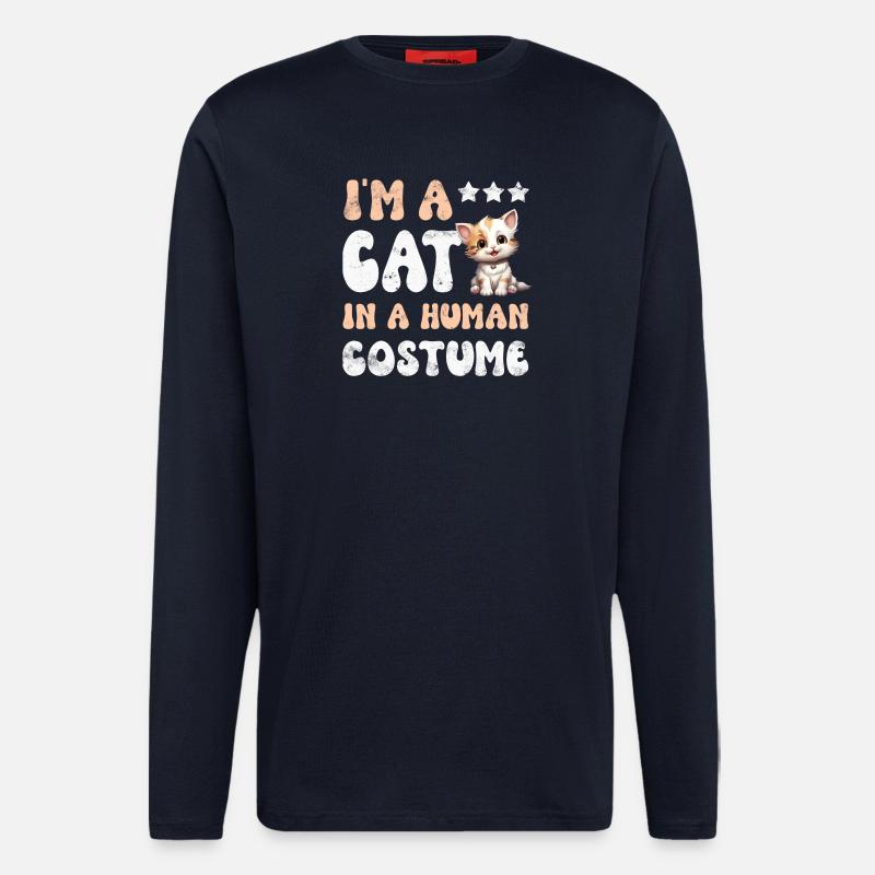 Katze Katzen - Langarmshirt - made by SPREAD  - DARK NAVY