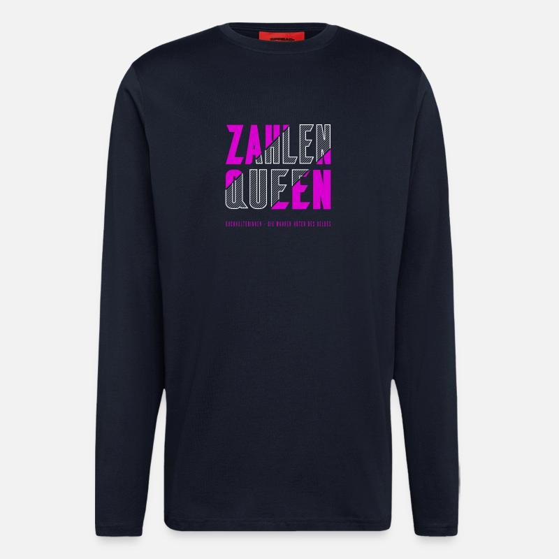 Zahlen Queen - Langarmshirt - made by SPREAD - DARK NAVY