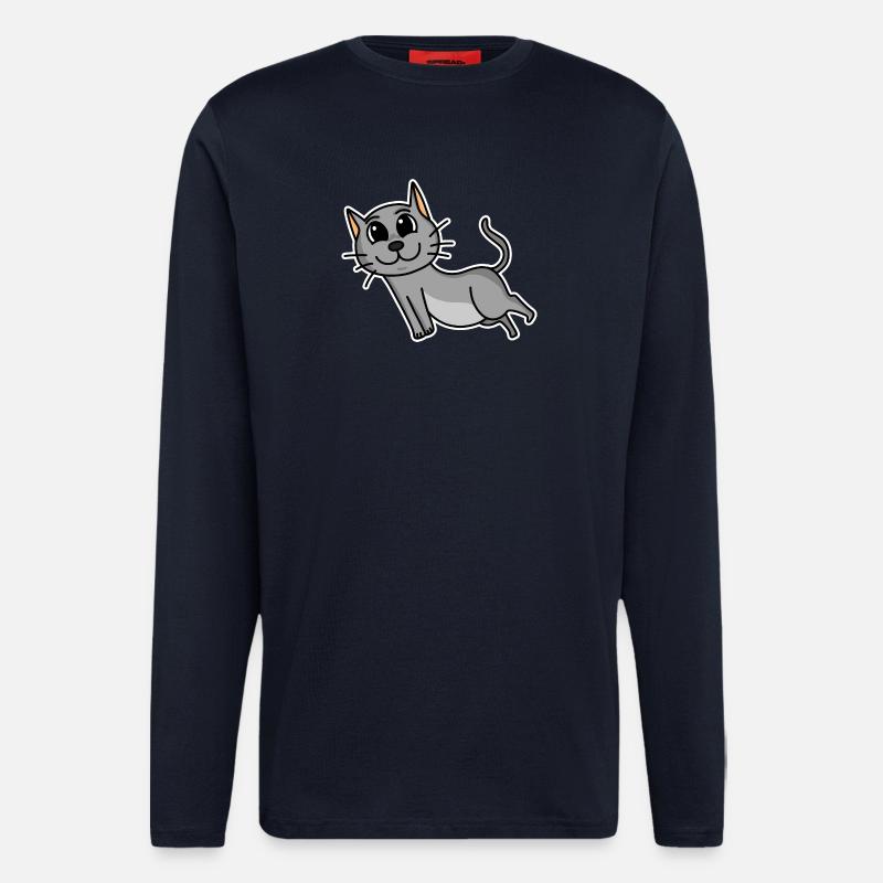 Katze - Langarmshirt - made by SPREAD  - DARK NAVY