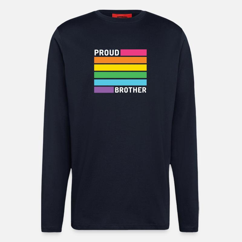 Pride Month LGBT - Stolzer Bruder - Langarmshirt - made by SPREAD  - DARK NAVY