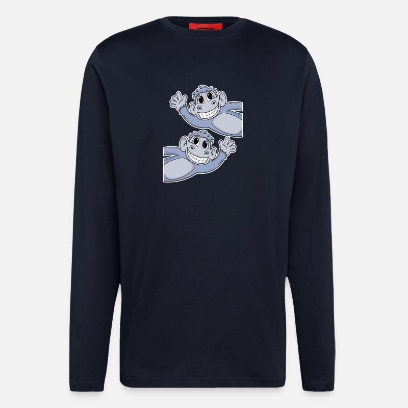 Affe Affen - Langarmshirt - made by SPREAD  - DARK NAVY