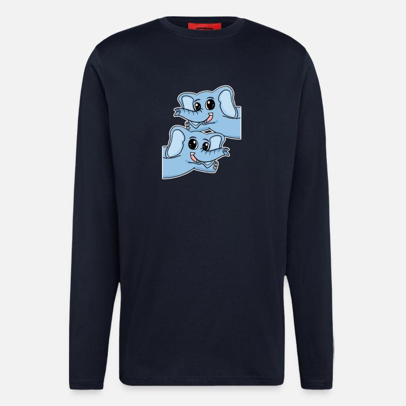 Elefant Elefanten - Langarmshirt - made by SPREAD - DARK NAVY