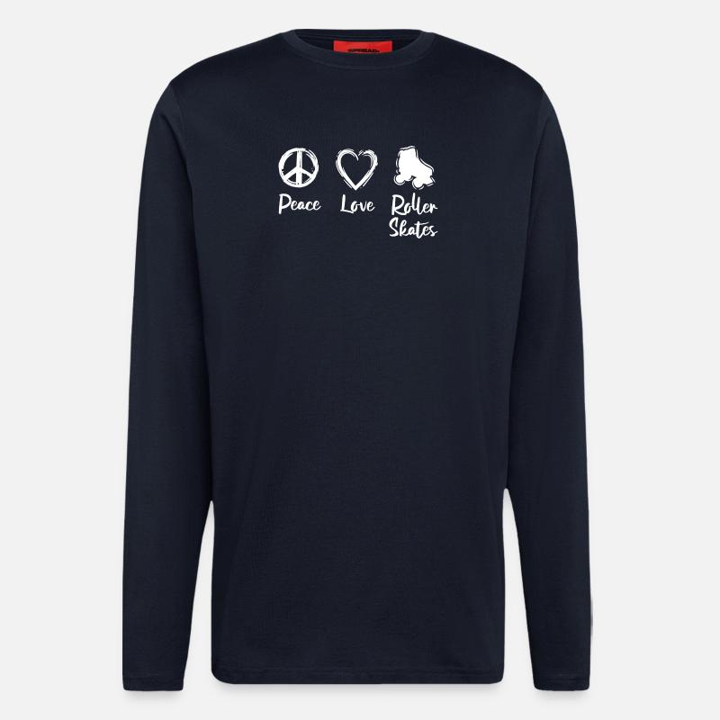 Peace Love Roller Skates - Langarmshirt - made by SPREAD  - DARK NAVY
