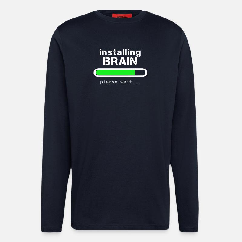 Installation von Brain - Langarmshirt - made by SPREAD - DARK NAVY