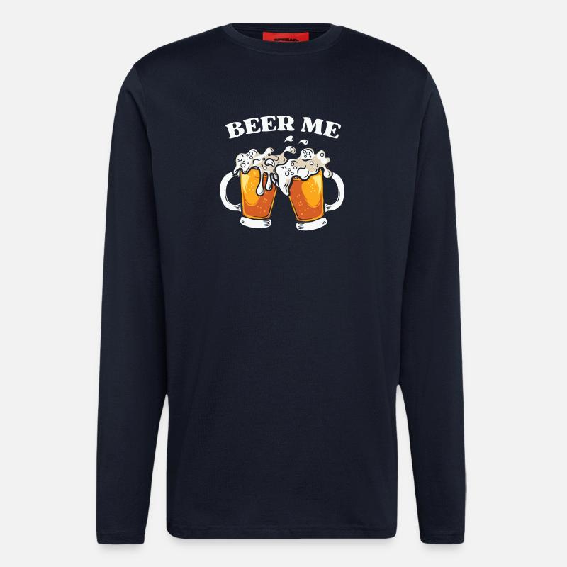 Bier, Bier trinken - Langarmshirt - made by SPREAD  - DARK NAVY