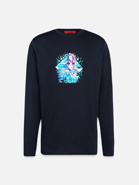 Anime Snow Queen Ice Princess - Longsleeve - made by SPREAD  - DARK NAVY