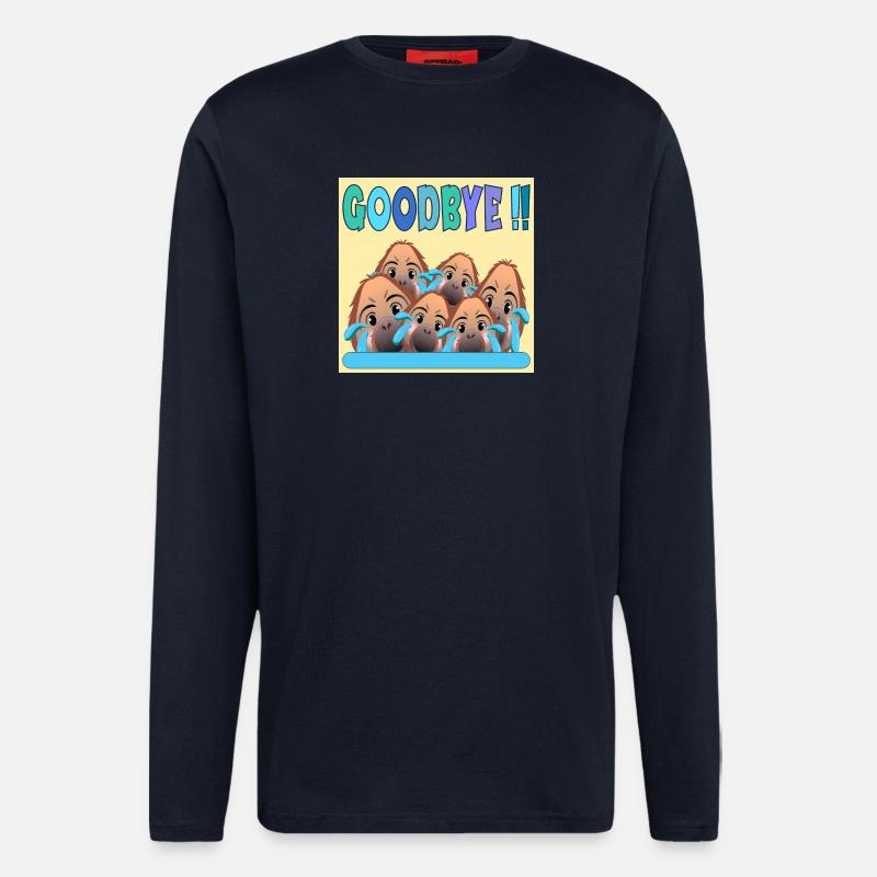 ADIEU ÉQUIPE GOODBYE MONKEY - Manches longues bio décontracté fabriqué en UE - DARK NAVY