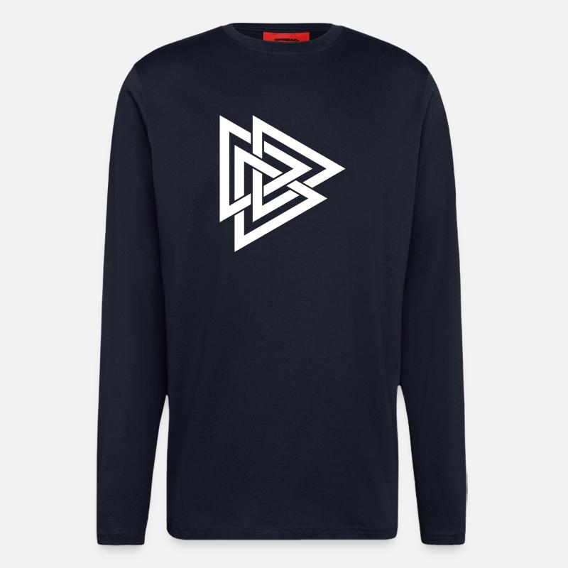 Norwegisches Symbol -FRONT - Langarmshirt - made by SPREAD  - DARK NAVY