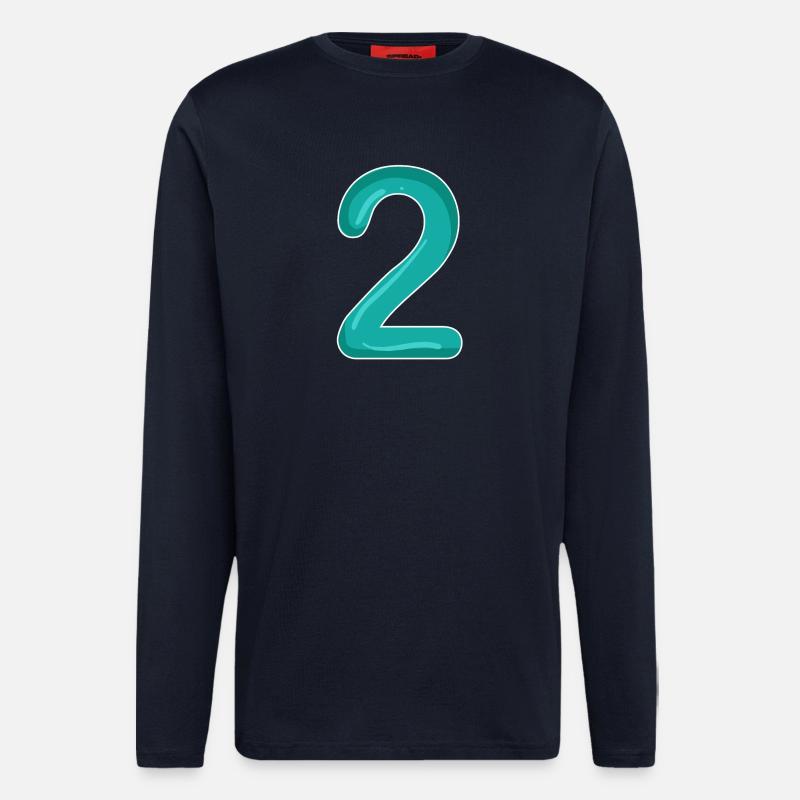 2 - Number - Number Two - Longsleeve - made by SPREAD  - DARK NAVY